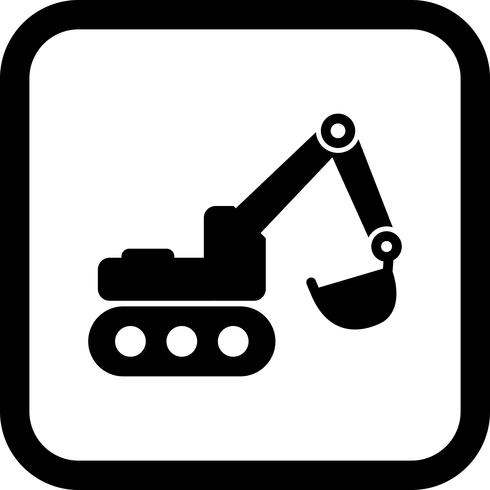 Excavator Icon Design vector