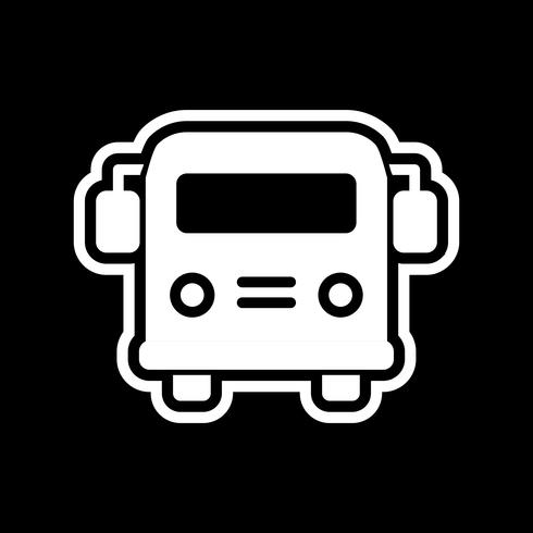 Diseño del ícono del autobús escolar. vector