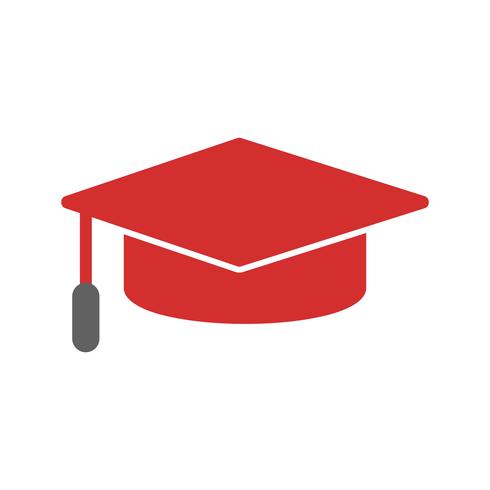 Diseño de icono de gorra de graduación vector