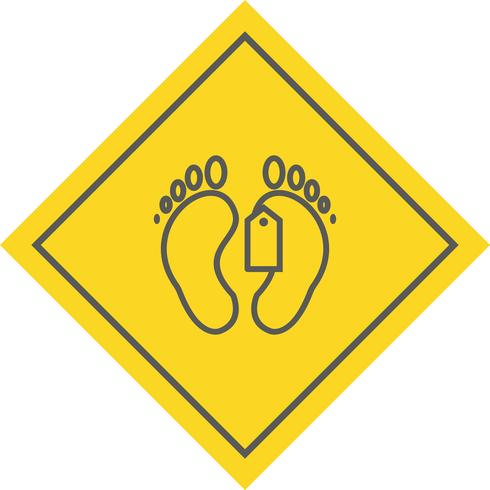 Toe Tag Icon Design vector