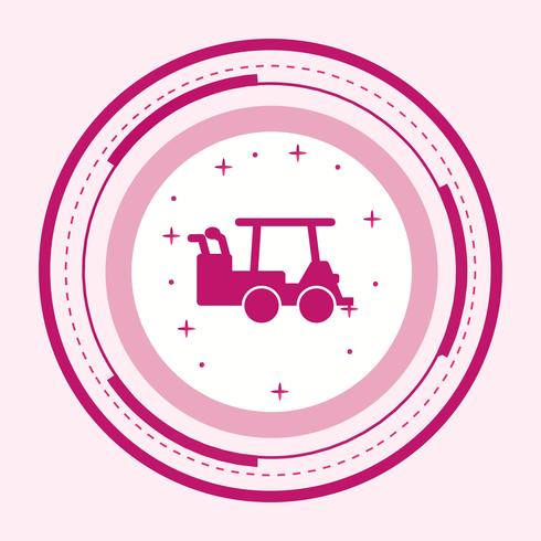 Golf Cart Icon Design vector