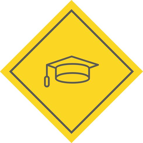 Diseño de icono de gorra de graduación vector