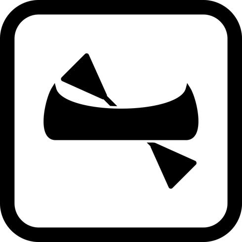 Diseño de iconos de canoas vector