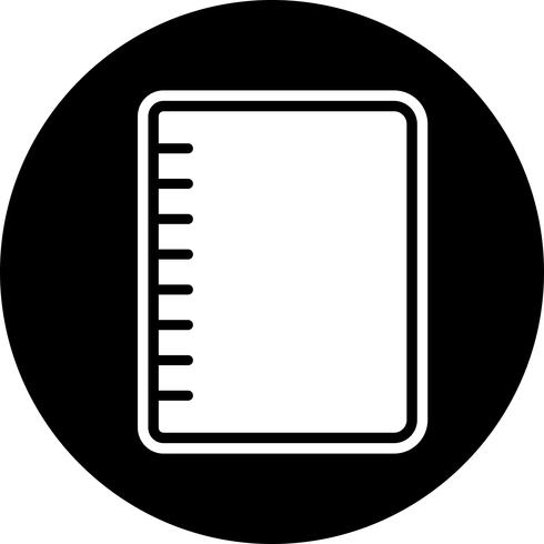 Spiral Notebook Icon Design vector