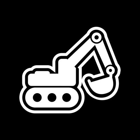 Excavator Icon Design vector