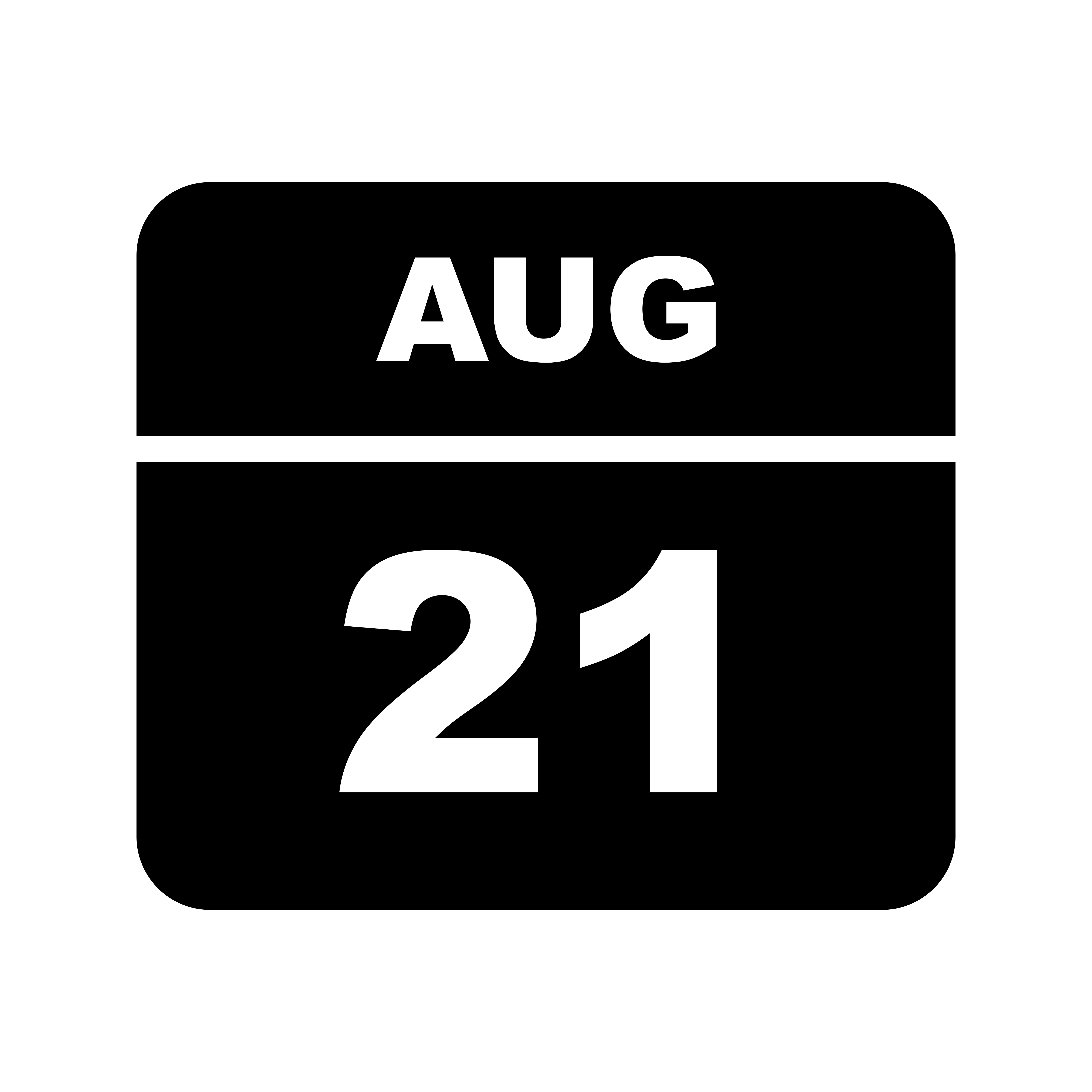 August 21st Date on a Single Day Calendar - Download Free ...