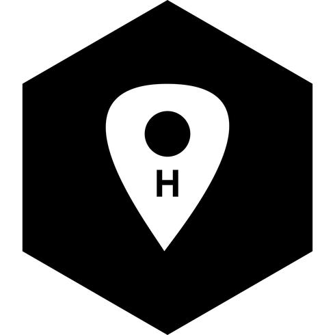 Hospital Location Icon Design vector