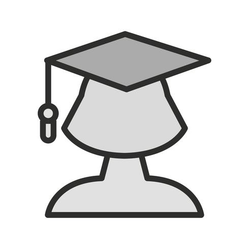 Female Student Icon Design vector