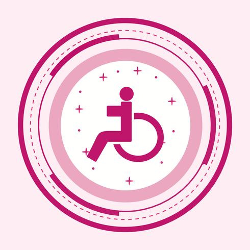  Handicapped Icon Design vector