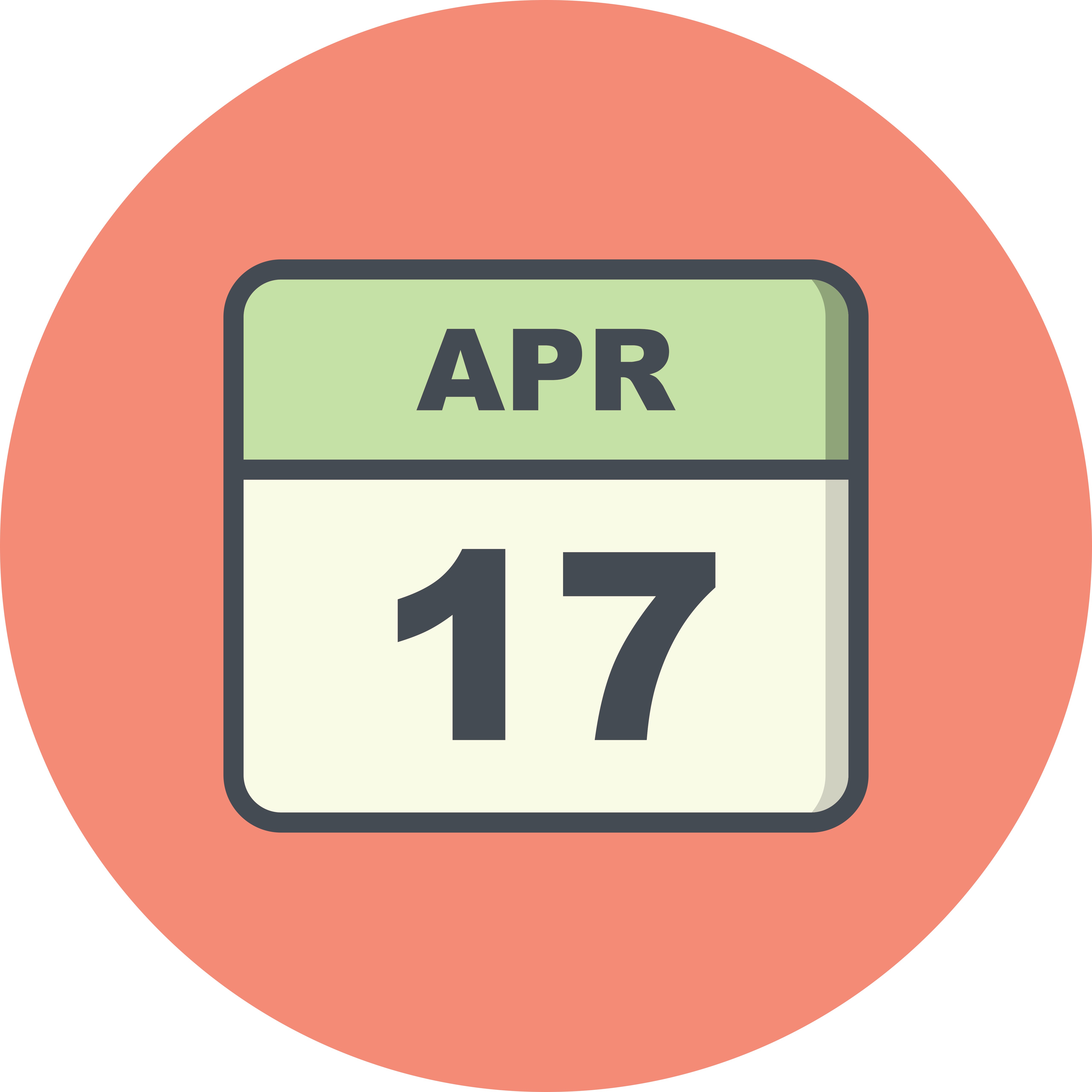 April 17th Date On A Single Day Calendar 505165 Vector Art At Vecteezy