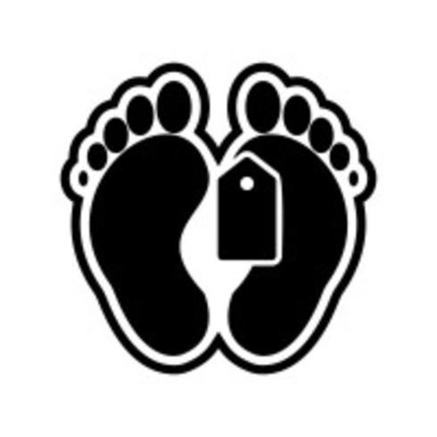 Toe Tag Icon Design vector