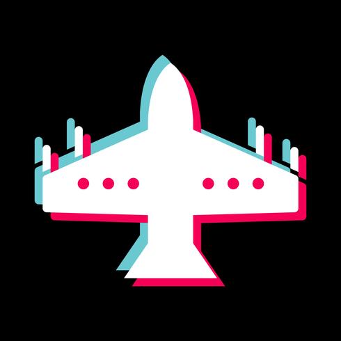 Diseño de icono de avión de combate vector