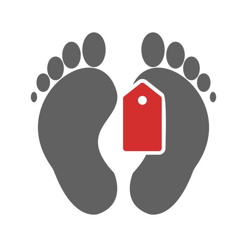 Toe Tag Icon Design vector