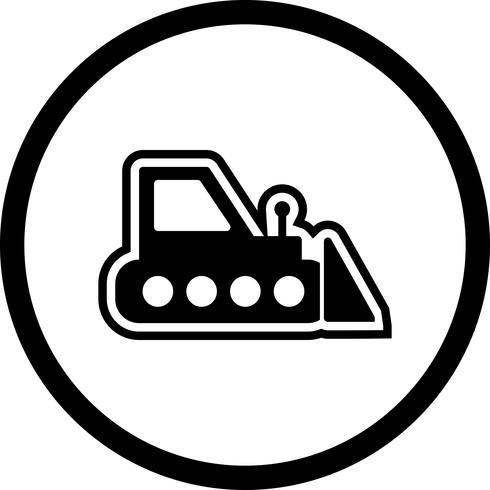 Bulldozer Icon Design vector