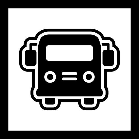 Diseño del ícono del autobús escolar. vector