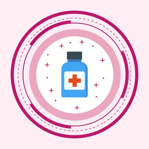 Medicine Bottle Icon Design vector