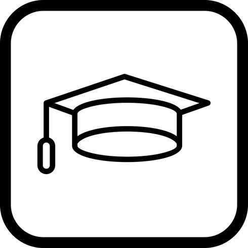 Diseño de icono de gorra de graduación vector