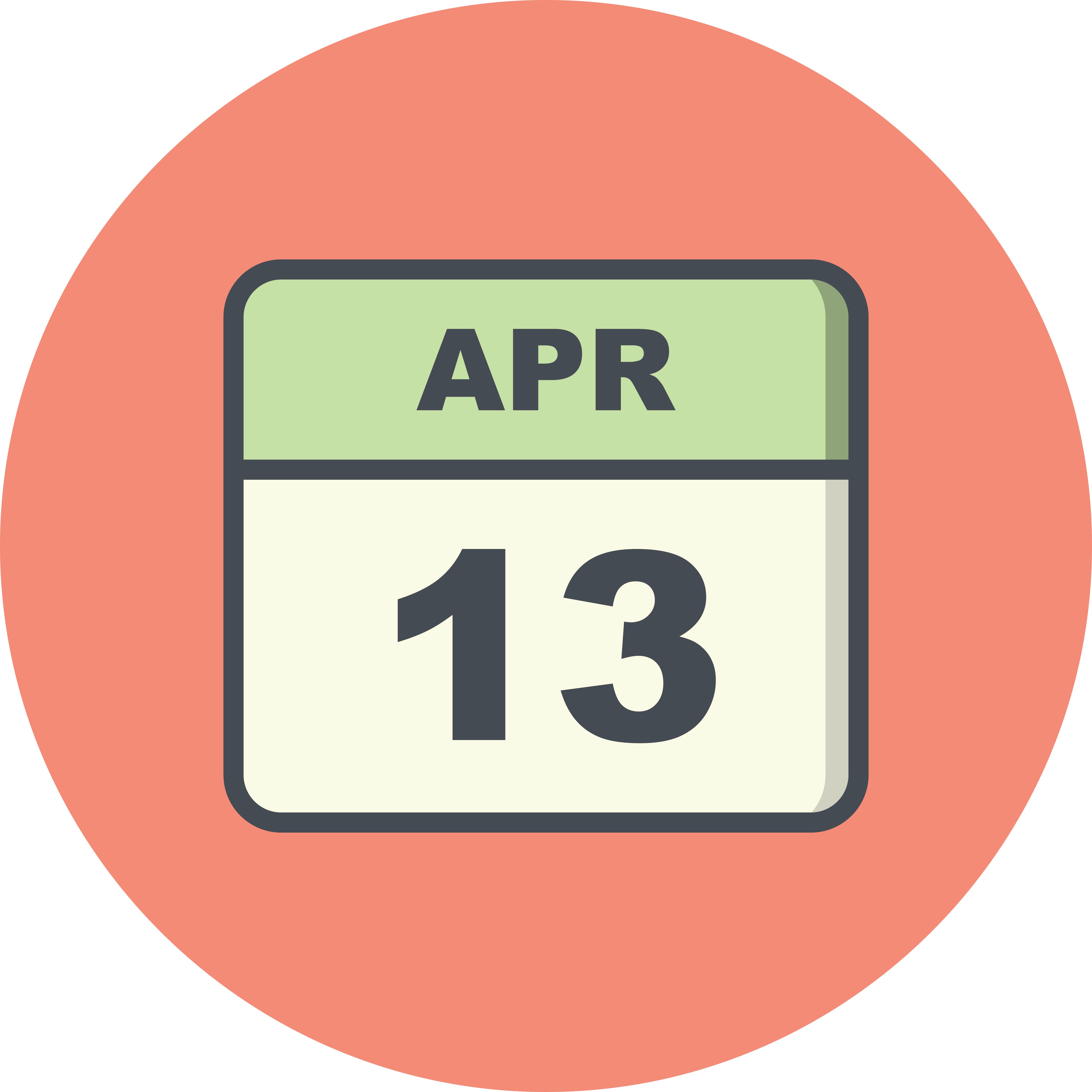 April 13th Date on a Single Day Calendar 505505 Vector Art at Vecteezy