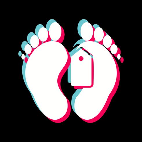 Toe Tag Icon Design vector