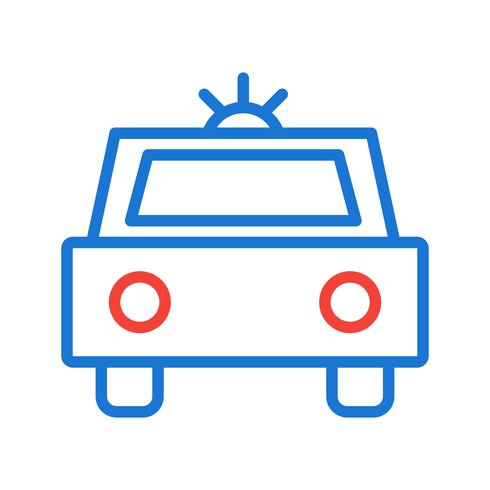 Diseño de icono de coche de policía vector