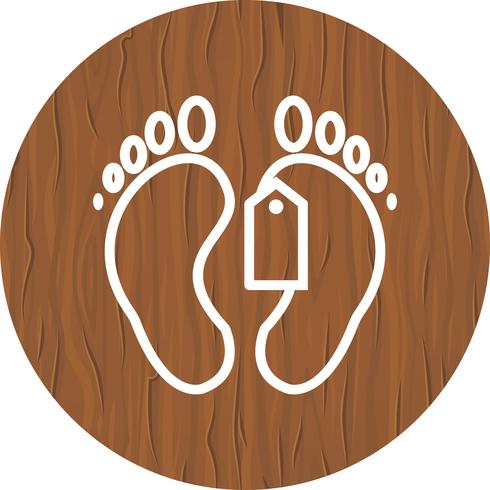 Toe Tag Icon Design vector