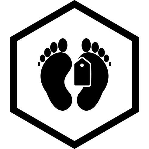 Toe Tag Icon Design vector