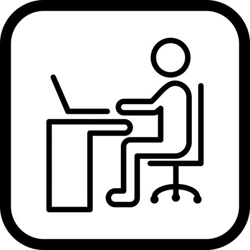 Using Laptop Icon Design vector