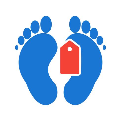 Toe Tag Icon Design vector