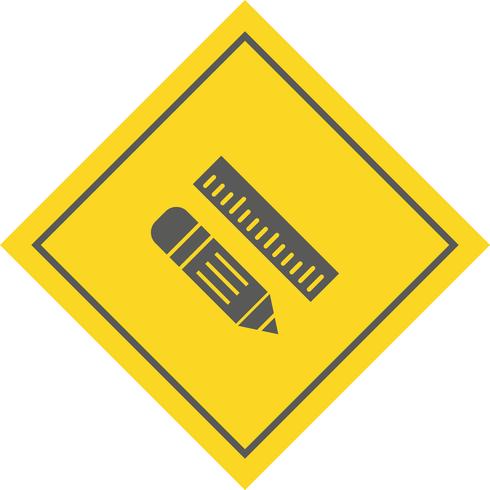 Pencil  Ruler Icon Design vector