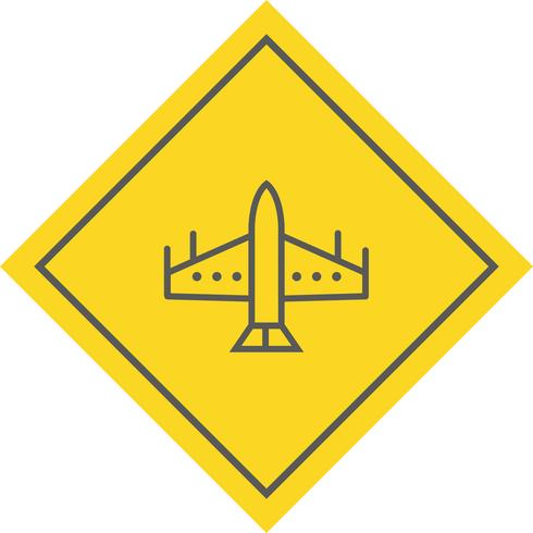 Diseño de icono de avión de combate vector