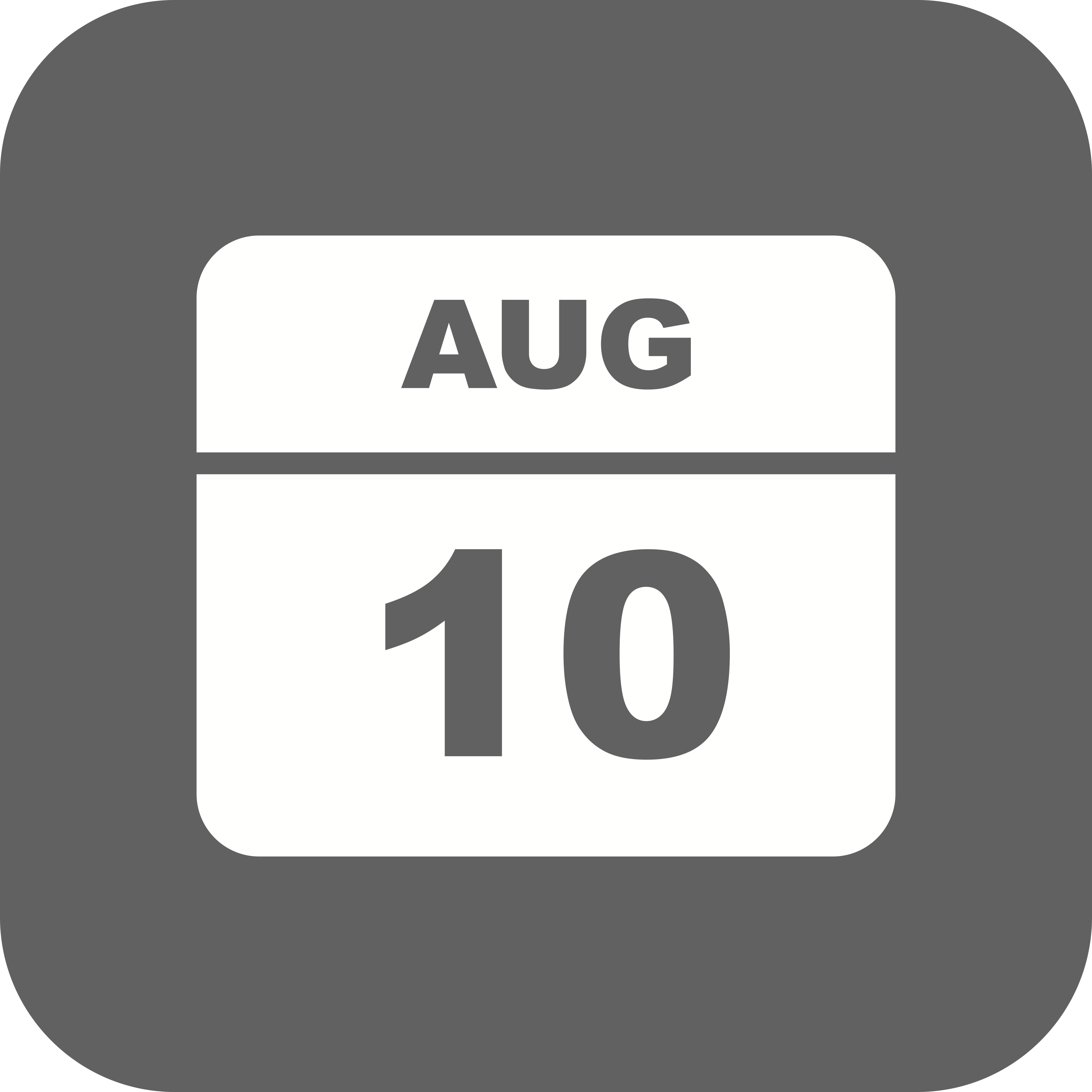August 10th Date on a Single Day Calendar 505660 Vector Art at Vecteezy
