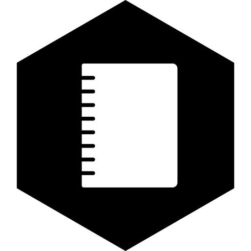 Spiral Notebook Icon Design vector