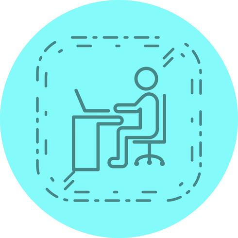 Using Laptop Icon Design vector