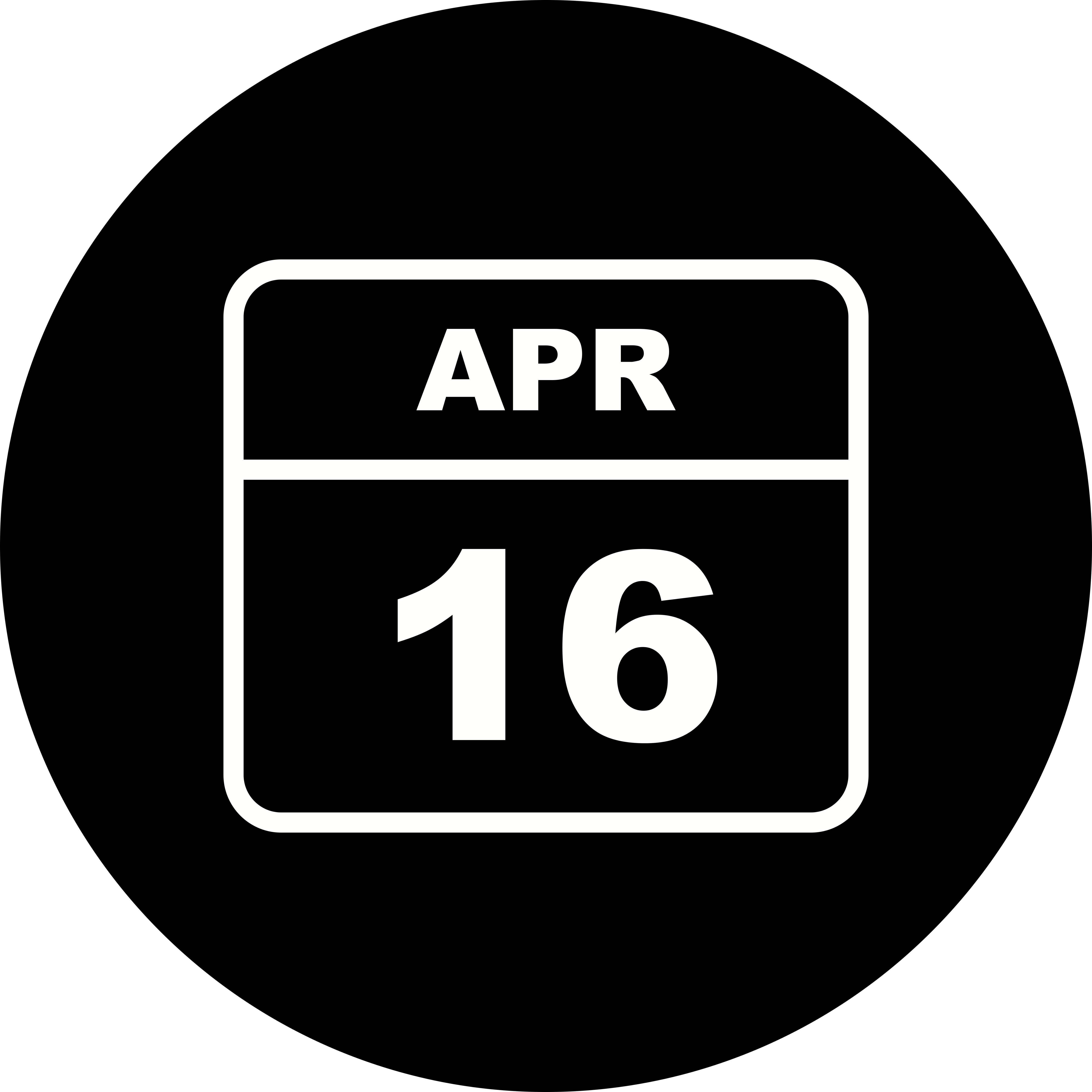 April 16th Date on a Single Day Calendar 505746 Vector Art at Vecteezy