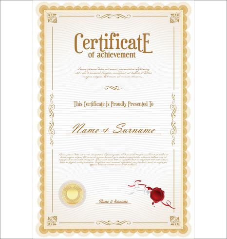 Certificado vector