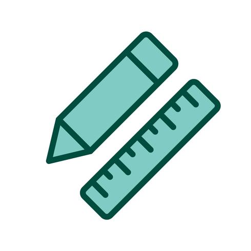 Pencil  Ruler Icon Design vector