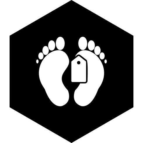 Toe Tag Icon Design vector