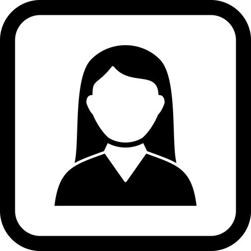 Female Student Icon Design vector