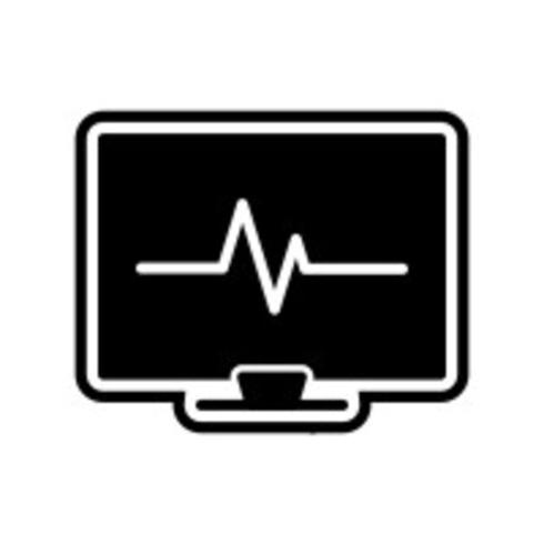 diseño de icono de ecg vector