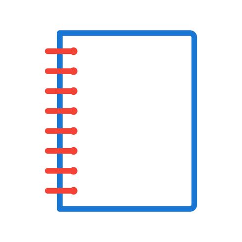 Cuaderno espiral icono de diseño vector
