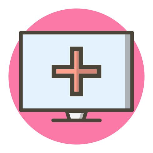  Online Medical Help Icon Design vector