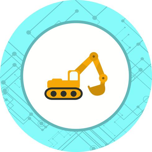 Excavator Icon Design vector