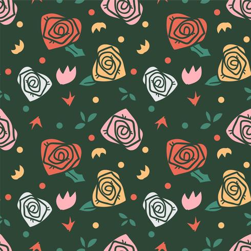 flower seamless pattern, floral pattern vector