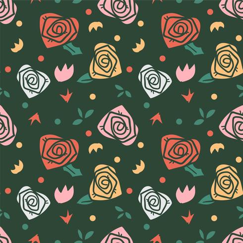 flower seamless pattern, floral pattern vector