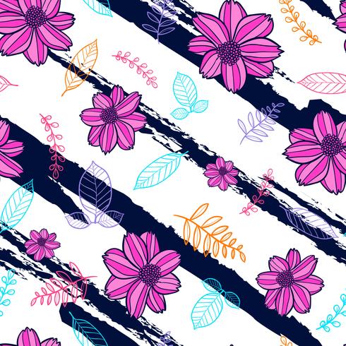 flower seamless pattern, floral pattern vector