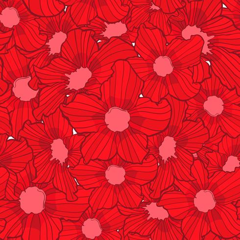 Flor de patrones sin fisuras, textura de fondo de flores, patrón floral sin fisuras vector