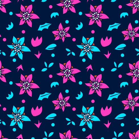 flower seamless pattern, floral pattern vector
