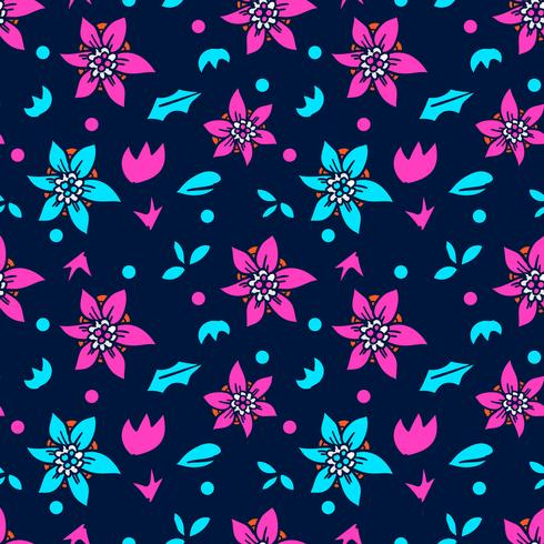 flower seamless pattern, floral pattern vector