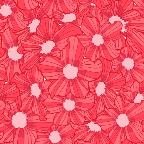 Flor de patrones sin fisuras, textura de fondo de flores, patrón floral sin fisuras vector