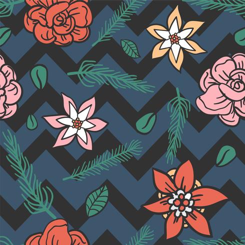 flower seamless pattern, floral pattern vector